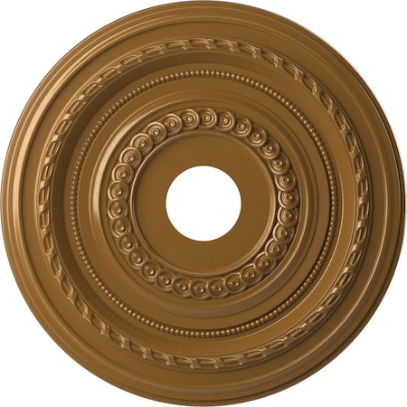 Cole PVC Medallion (Canopies up to 5 1/8"), 19"OD x 3 1/2"ID x 1"P, Metallic Vintage Gold